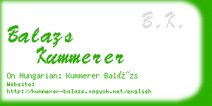 balazs kummerer business card